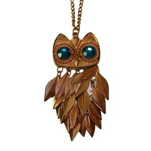 3 for $10 💲 Rose Gold Turquoise Gem Owl Necklace